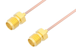 PE3758LF - SMA Female to SMA Female Cable Using PE-047SR Coax, RoHS