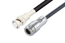 PE37668 - N Female to MHV Male Cable Using 75 Ohm RG59 Coax