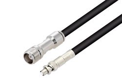 PE37820LF - SHV Plug to HN Female Cable Using RG213 Coax , LF Solder