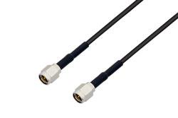 PE37908/HS - SMA Male to SMA Male Low Loss Cable Using PE-C100-LSZH Coax with HeatShrink