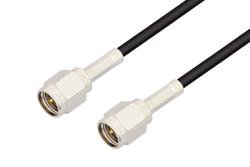 PE37908LF - SMA Male to SMA Male Low Loss Cable Using PE-C100-LSZH Coax, LF Solder