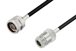 PE37948 - N Male to N Female Cable Using PE-C195 Coax