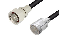 PE37963 - 7/16 DIN Male to 7/16 DIN Female Cable Using PE-C600 Coax