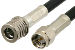 PE38116 - SMA Male to QMA Male Cable Using PE-C195 Coax