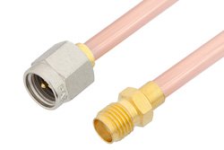 PE3823LF - SMA Male to SMA Female Cable Using RG402 Coax, RoHS