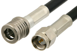 PE38275 - SMA Male to QMA Male Cable Using RG58 Coax