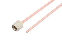 PE38351 - SMA Male to Straight Cut Lead Cable Using RG405 Coax