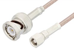 PE3849LF - SMC Plug to BNC Male Cable Using RG316 Coax, RoHS