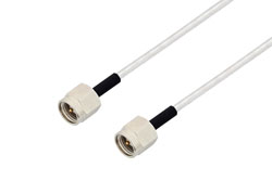 PE3867/HS - SMA Male to SMA Male Cable Using PE-SR405FL Coax with HeatShrink
