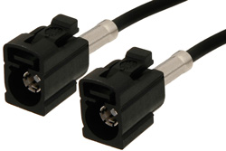 PE38746A - Black FAKRA Jack to FAKRA Jack Cable Using PE-C100-LSZH Coax