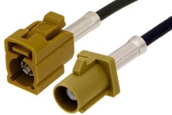 PE38748K - Curry FAKRA Plug to FAKRA Jack Cable Using PE-C100-LSZH Coax