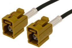 PE38750K - Curry FAKRA Jack to FAKRA Jack Cable Using RG174 Coax