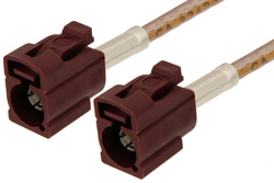 PE38754D - Bordeaux FAKRA Jack to FAKRA Jack Cable Using RG316 Coax