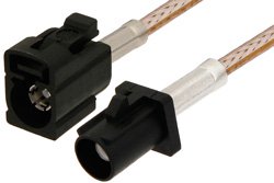 PE38756A - Black FAKRA Plug to FAKRA Jack Cable Using RG316 Coax