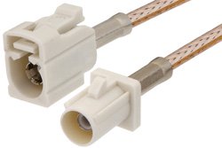 PE38756B - White FAKRA Plug to FAKRA Jack Cable Using RG316 Coax