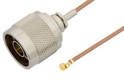 PE38813 - N Male to UMCX Plug Cable Using RG178 Coax