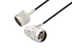 PE38934 - N Male to N Male Right Angle Cable Using PE-C100-LSZH Coax