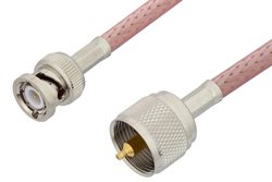 PE3898LF - UHF Male to BNC Male Cable Using RG142 Coax, RoHS