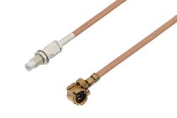 PE39035 - SMC Jack Bulkhead to UMCX Plug Cable Using RG178 Coax