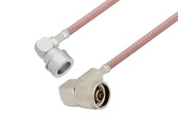 PE39038 - N Male Right Angle to QN Male Right Angle Cable Using RG142 Coax