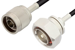 PE39143 - N Male to 7/16 DIN Male Cable Using PE-C195 Coax