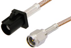 PE39343A - SMA Male to Black FAKRA Plug Cable Using RG316 Coax