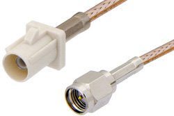 PE39343B - SMA Male to White FAKRA Plug Cable Using RG316 Coax