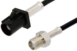 PE39344A - SMA Female to Black FAKRA Plug Cable Using PE-C100-LSZH Coax