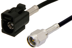 PE39347A - SMA Male to Black FAKRA Jack Cable Using PE-C100-LSZH Coax