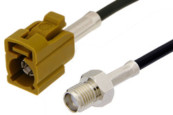 PE39350K - SMA Female to Curry FAKRA Jack Cable Using RG174 Coax