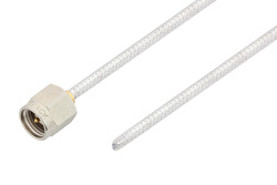 PE39395 - SMA Male to Straight Cut Lead Test Probe Cable Using PE-SR405FL Coax