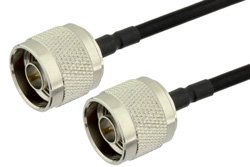 N Male to N Male Precision Cable Using PE-SR402FLJ Coax, RoHS
