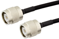 PE39493 - TNC Male to TNC Male Cable Using PE-SR402FLJ Coax