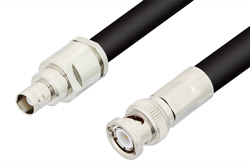 PE3949LF - BNC Male to BNC Female Cable Using RG213 Coax, RoHS