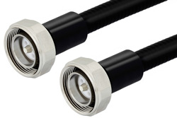 PE39803 - 7/16 DIN Male to 7/16 DIN Male Low PIM Cable Using 1/2 inch Superflexible Coax with HeatShrink, LF Solder, RoHS