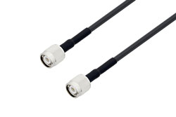 PE3C0042/HS - TNC Male to TNC Male Cable Using LMR-195 Coax with HeatShrink