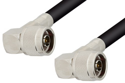 PE3C0043 - N Male Right Angle to N Male Right Angle Cable Using LMR-400 Coax