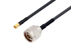 PE3C0044LF/HS - SMA Male to N Male Low Loss Cable Using LMR-240 Coax with HeatShrink, LF Solder