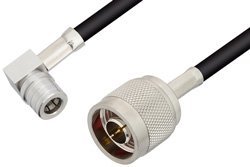 PE3C0049 - N Male to QMA Male Right Angle Cable Using LMR-195 Coax