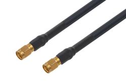 PE3C0052/HS - SMA Male to SMA Male Cable Using LMR-240 Coax with HeatShrink