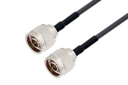 PE3C0053/HS2 - N Male to N Male Low Loss Cable Using LMR-240 Coax with Double Heatshrink