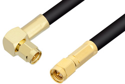 PE3C0055 - SMA Male to SMA Male Right Angle Cable Using LMR-240 Coax