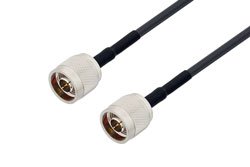 PE3C0061/HS - N Male to N Male Low Loss Cable Using LMR-195 Coax with HeatShrink
