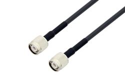 PE3C0076/HS - TNC Male to TNC Male Low Loss Cable Using LMR-240 Coax with HeatShrink