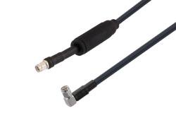 PE3C0104/WP - Waterproof IP68 SMA Male (Plug) to SMA Male (Plug) Right Angle Low Loss Cable Using LMR-240 Coax with Times Microwave Components