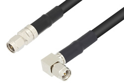 PE3C0104 - SMA Male to SMA Male Right Angle Cable Using LMR-240 Coax