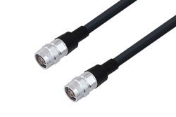 PE3C0105/HS - N Male to N Male Low Loss Cable Using LMR-400 Coax with Times Microwave Components with HeatShrink