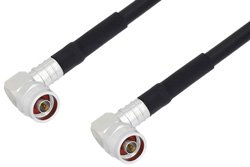 PE3C0107 - N Male Right Angle to N Male Right Angle Cable Using LMR-400 Coax And Times Connectors
