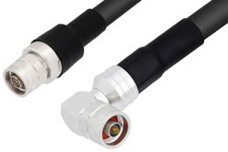 PE3C0111 - N Male to N Male Right Angle Cable Using LMR-600 Coax