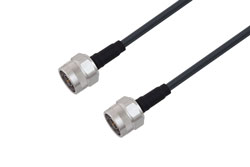 PE3C0118/HS - N Male to N Male Low Loss Cable Using LMR-195 Coax with Times Microwave Components with HeatShrink